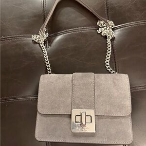 Kate Spade Phobe Suede Gray Suede Crossbody Bag
